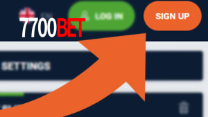 Registo na 7700Bet